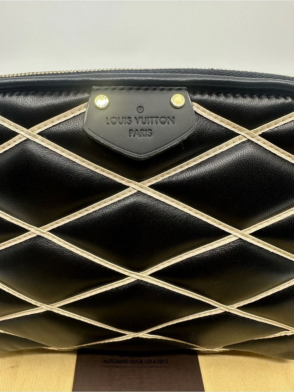 Louis Vuitton Malletage cosmetic pouch-blk/off white